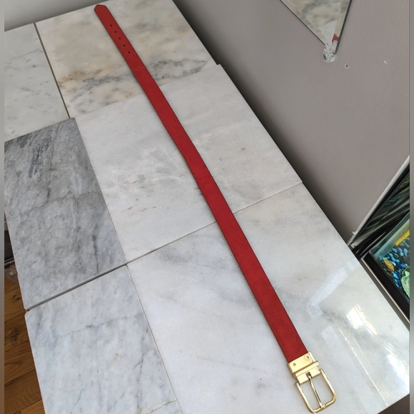 Vintage Red Belt - 34 inches - Picture 2 of 4